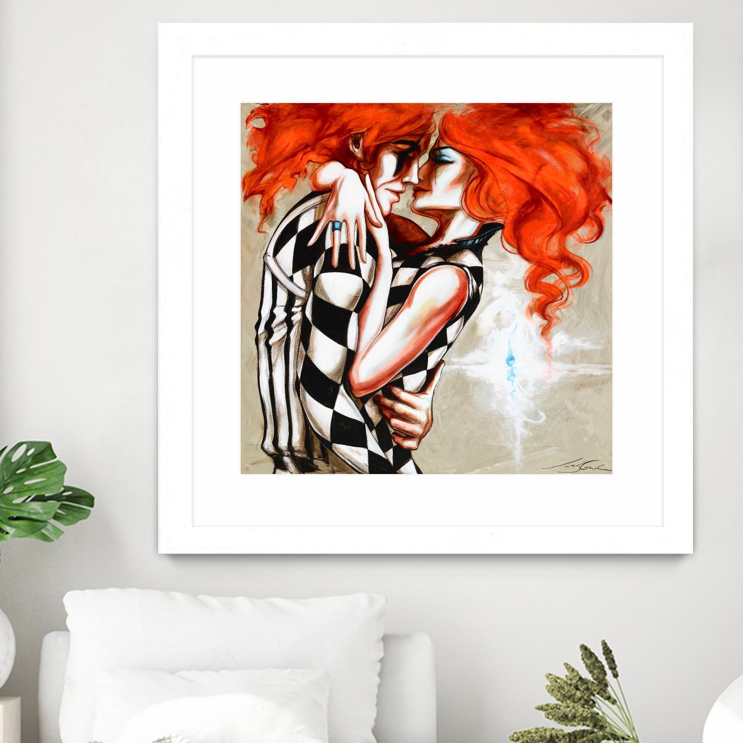 Flame by Marie Andrée Leblond on GIANT ART - orange men and women