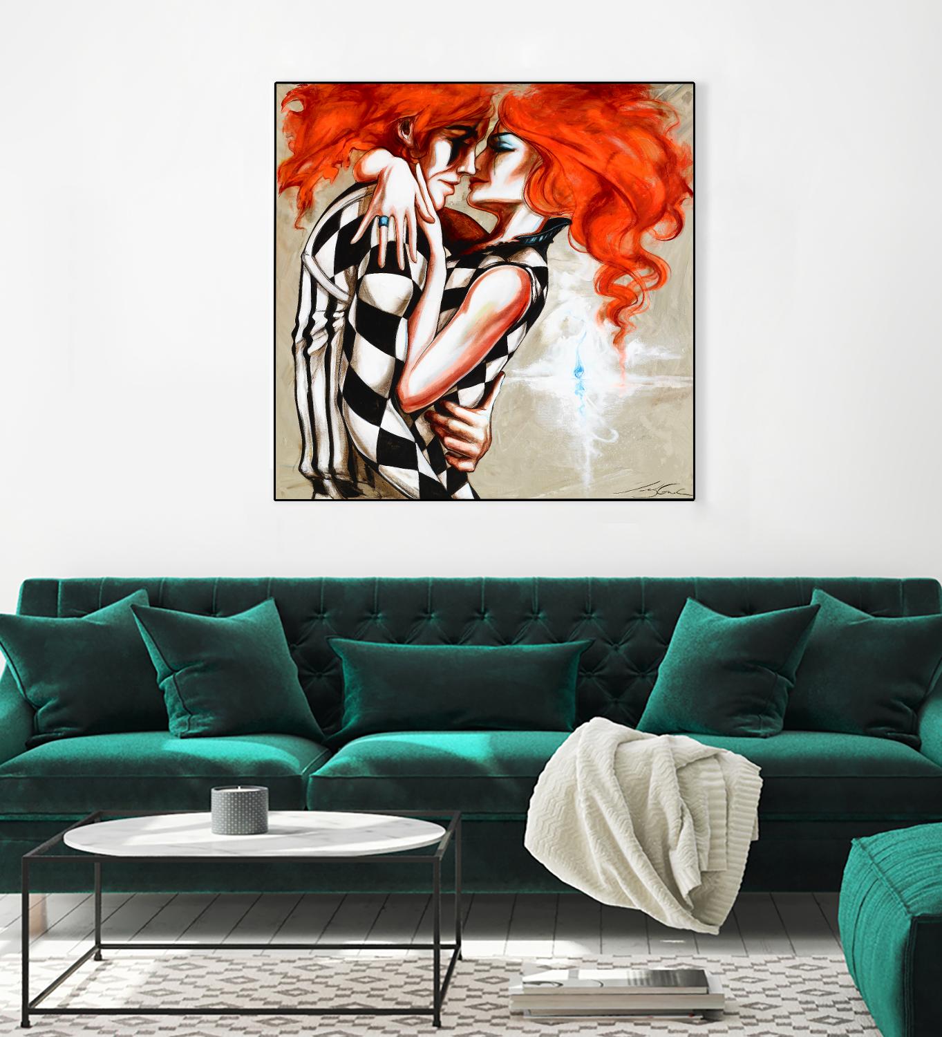 Flame by Marie Andrée Leblond on GIANT ART - orange men and women