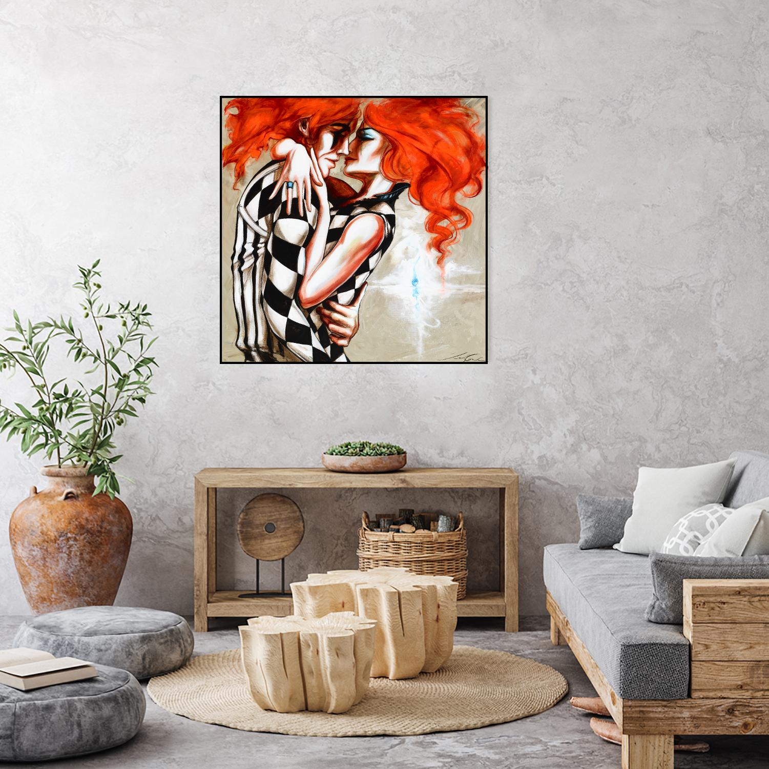 Flame by Marie Andrée Leblond on GIANT ART - orange men and women