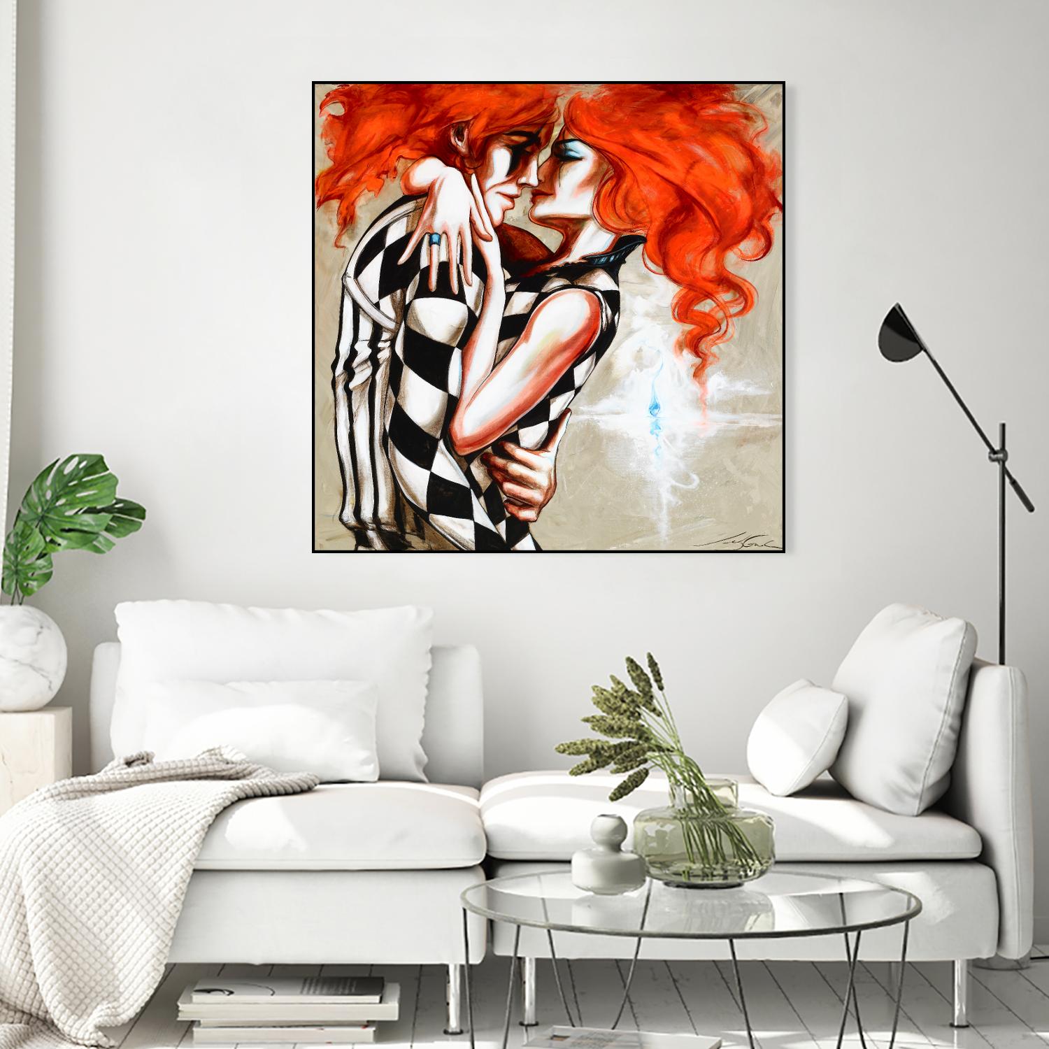 Flame by Marie Andrée Leblond on GIANT ART - orange men and women