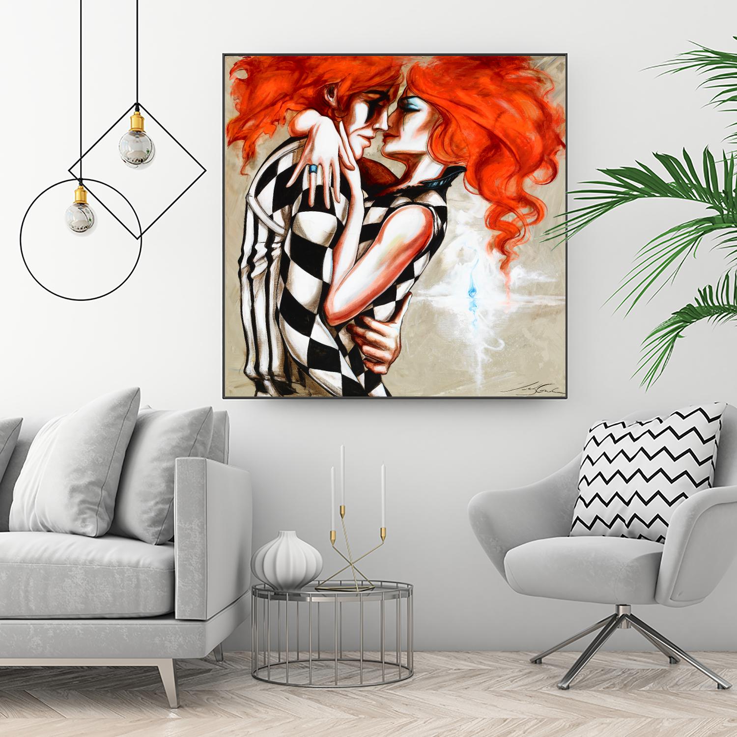 Flame by Marie Andrée Leblond on GIANT ART - orange men and women