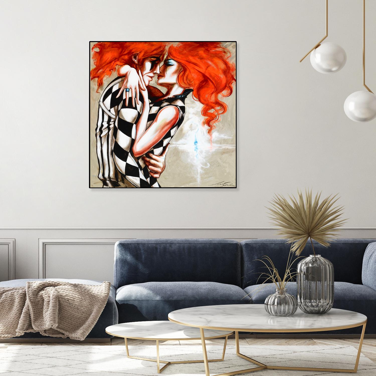 Flame by Marie Andrée Leblond on GIANT ART - orange men and women