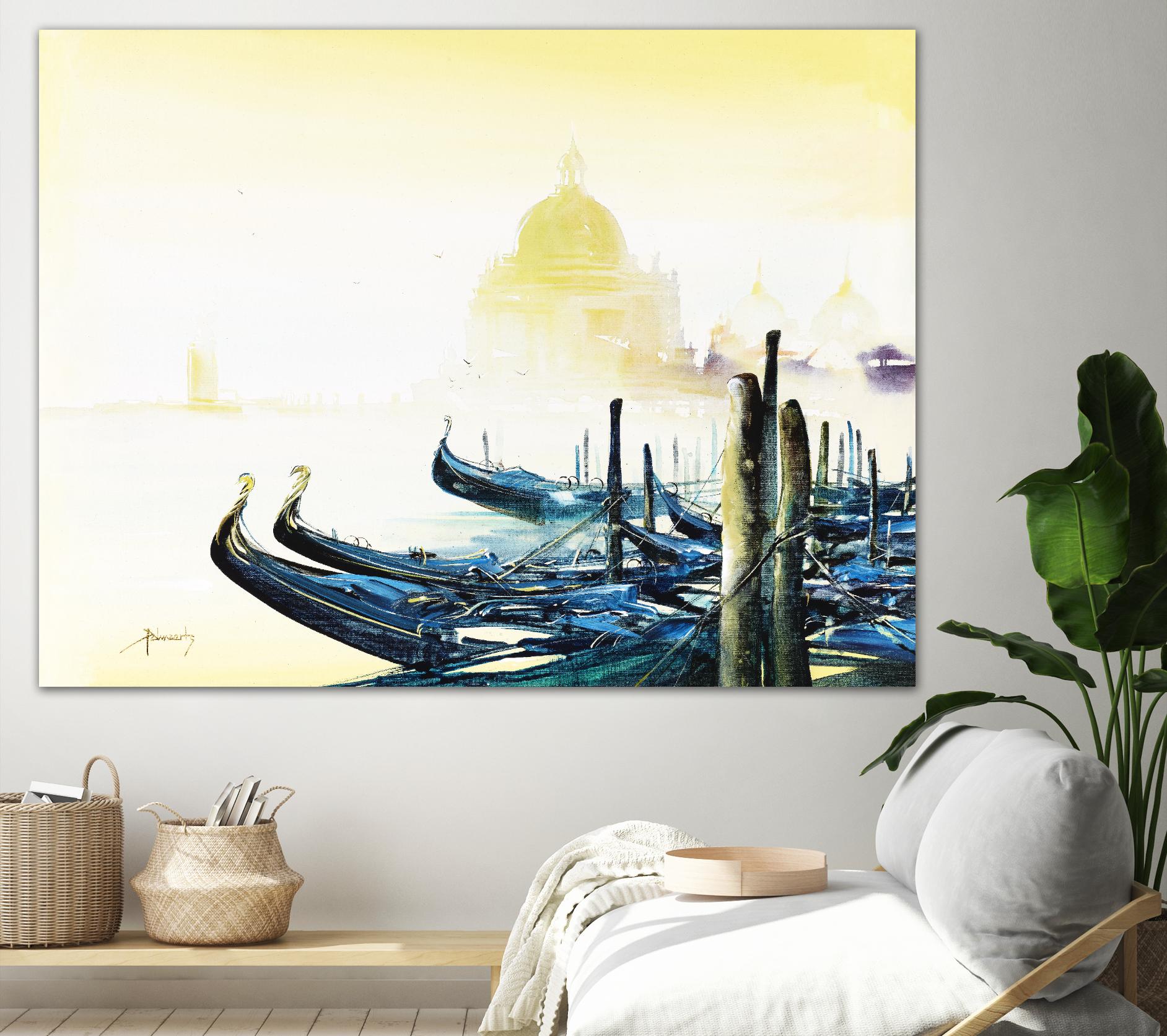 Les bleus attachements by Roland Palmaerts on GIANT ART - blue sea scene