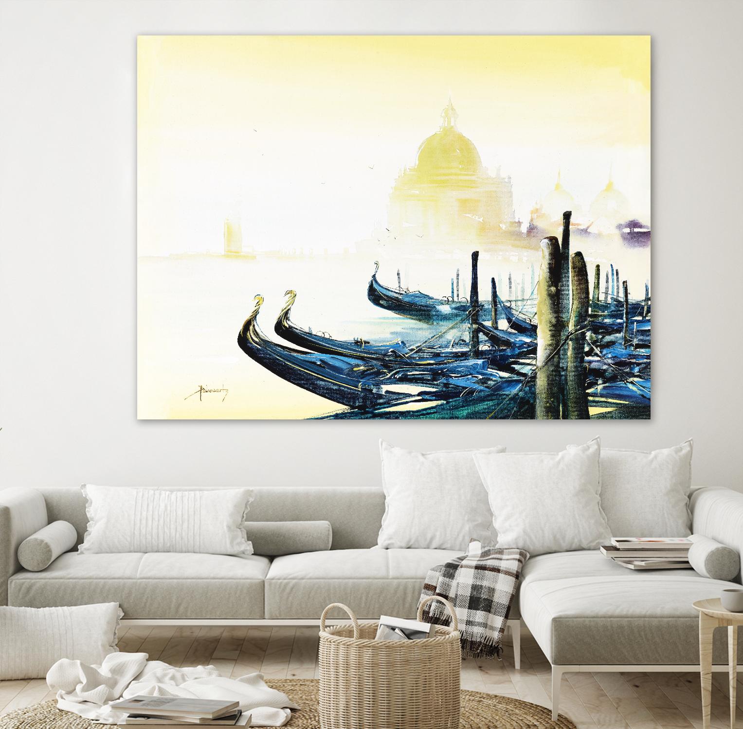 Les bleus attachements by Roland Palmaerts on GIANT ART - blue sea scene