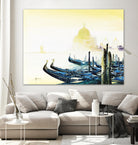 Les bleus attachements by Roland Palmaerts on GIANT ART - blue sea scene