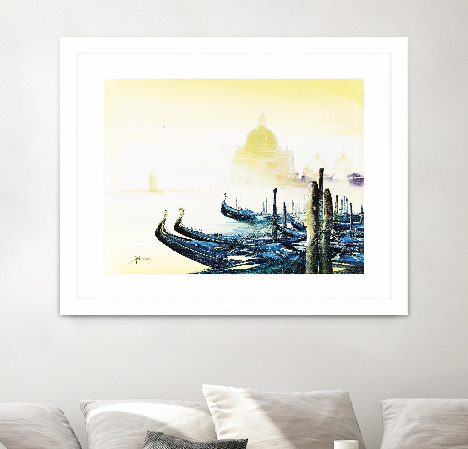 Les bleus attachements by Roland Palmaerts on GIANT ART - blue sea scene