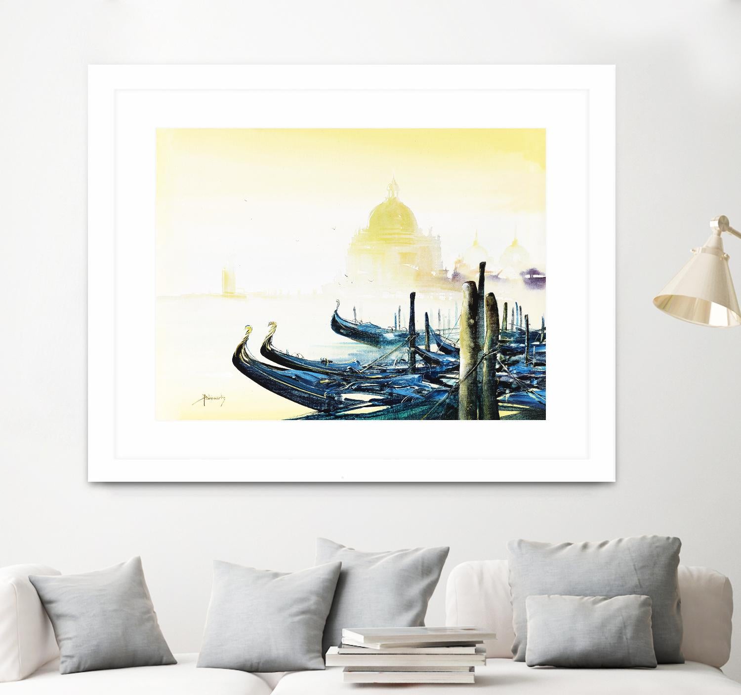 Les bleus attachements by Roland Palmaerts on GIANT ART - blue sea scene