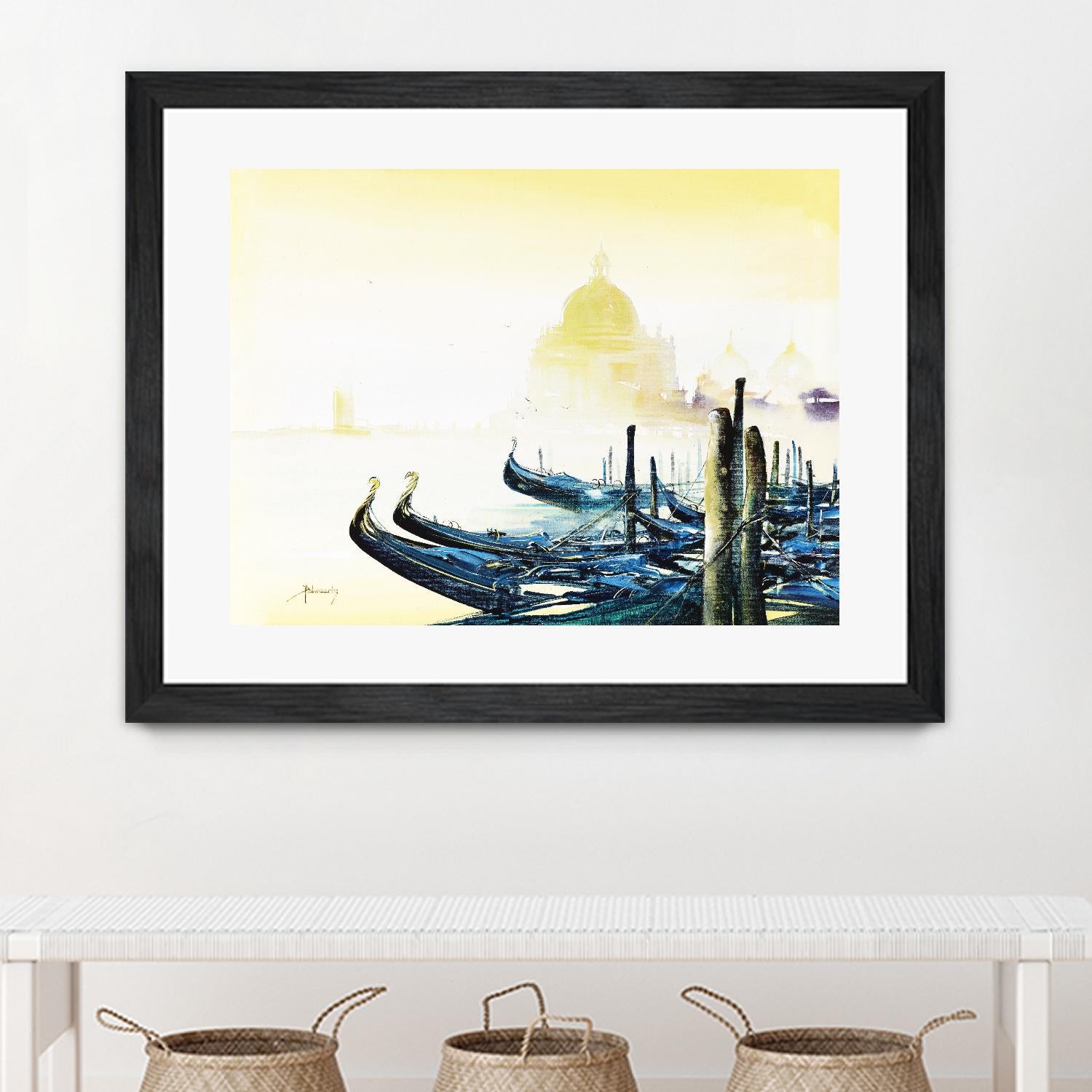 Les bleus attachements by Roland Palmaerts on GIANT ART - blue sea scene