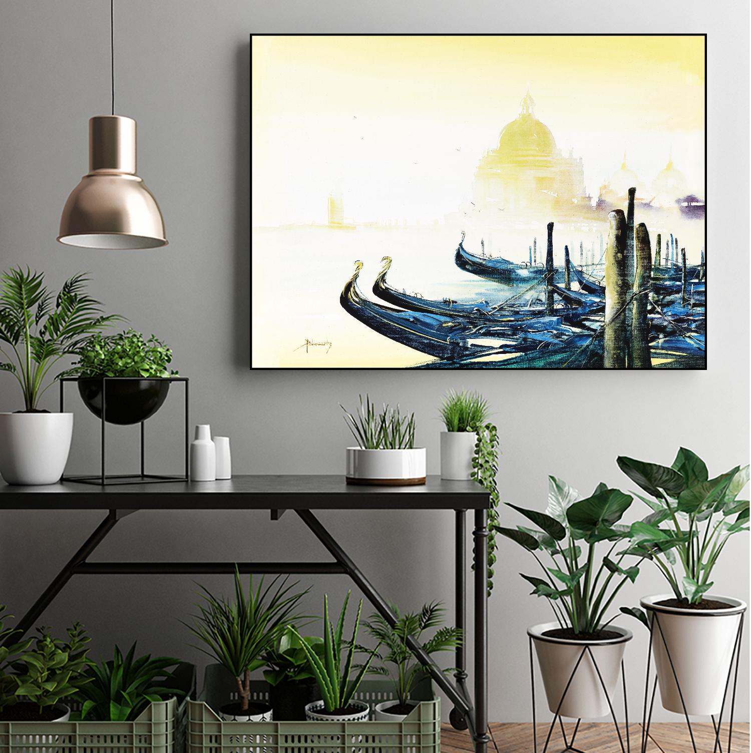 Les bleus attachements by Roland Palmaerts on GIANT ART - blue sea scene