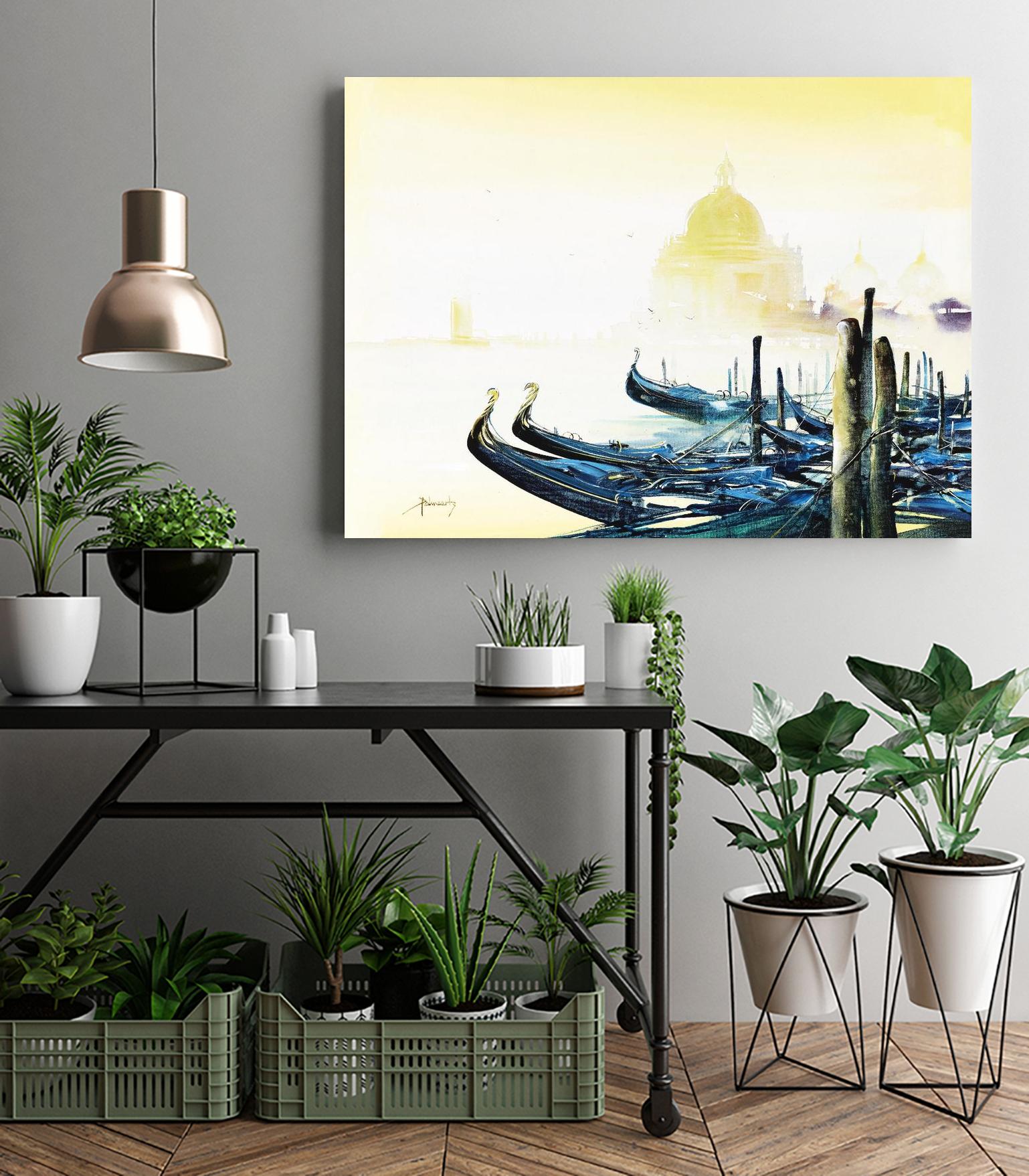 Les bleus attachements by Roland Palmaerts on GIANT ART - blue sea scene