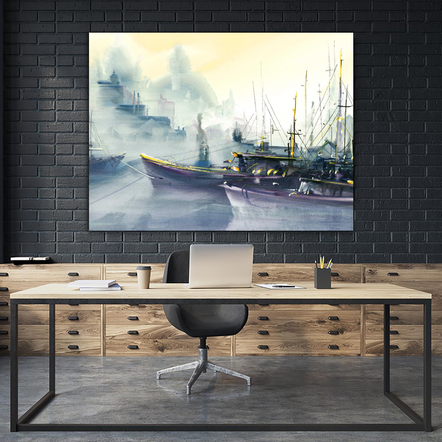 Presage by Roland Palmaerts on GIANT ART - grey sea scene