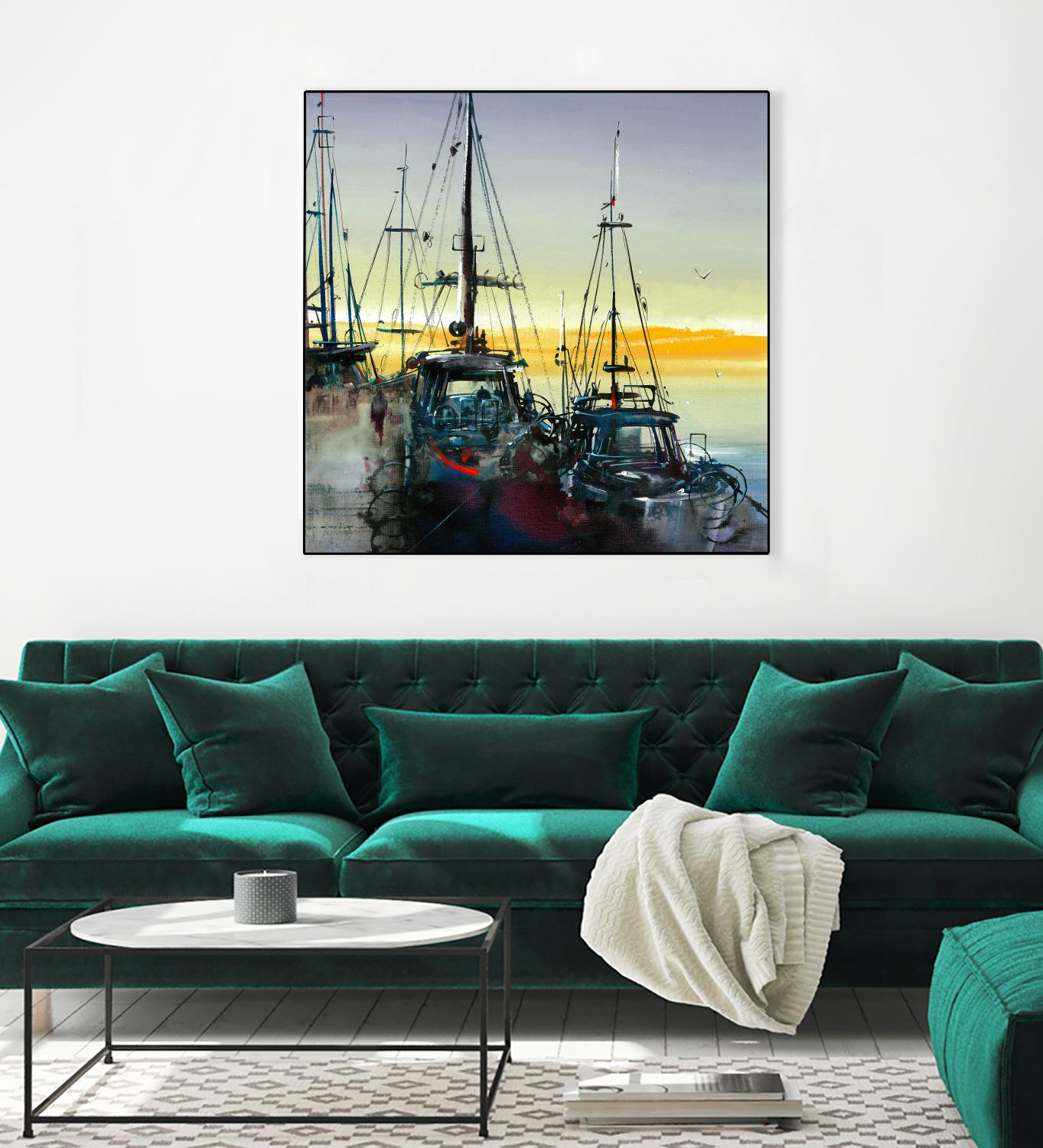 Ensemble by Roland Palmaerts on GIANT ART - blue sea scene