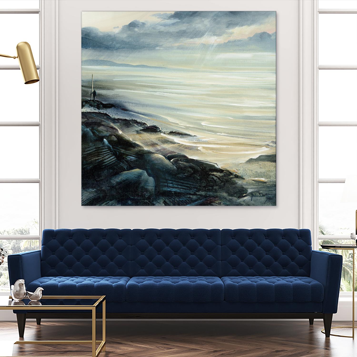 Reflexion by Roland Palmaerts on GIANT ART - grey sea scene