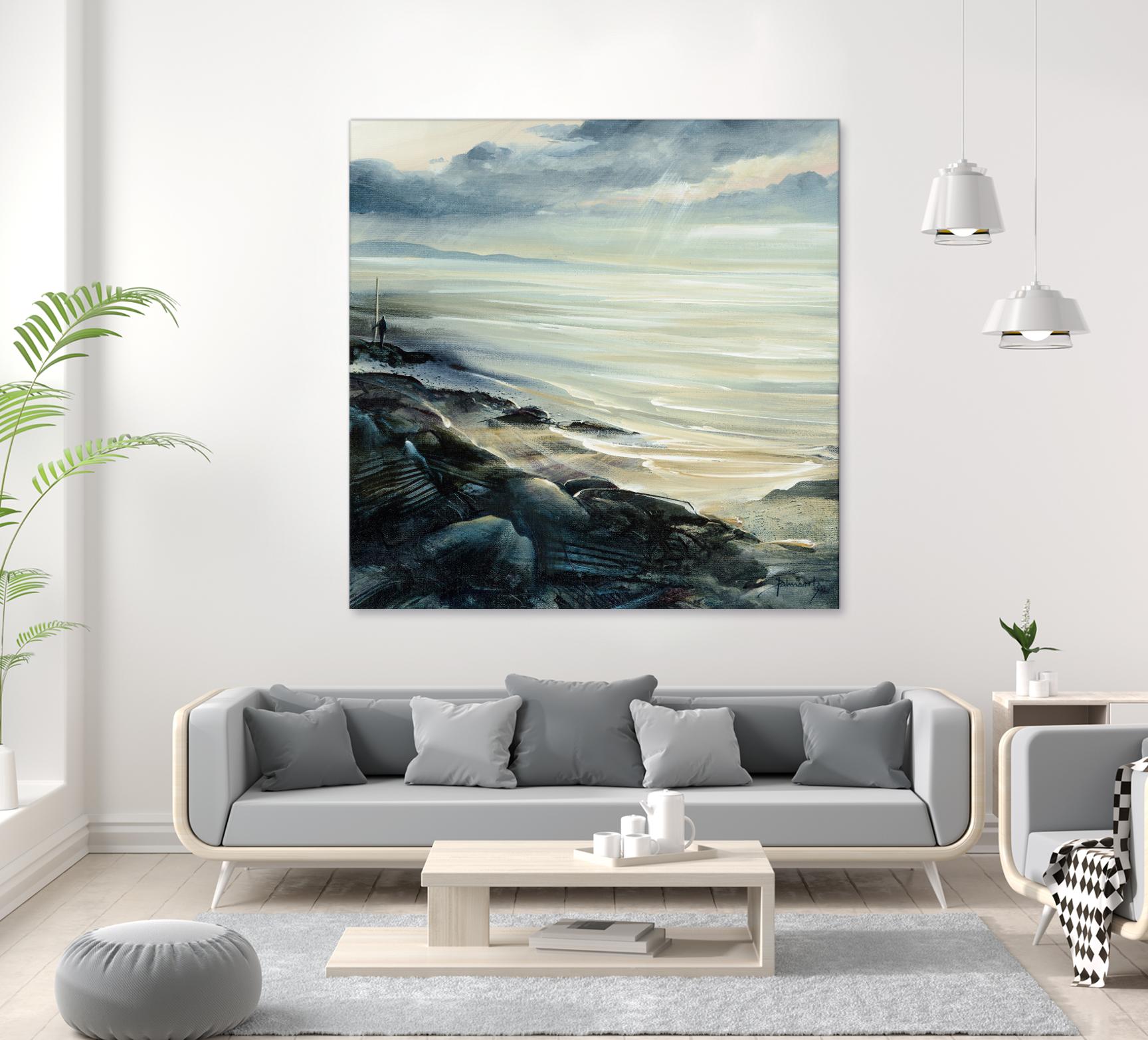 Reflexion by Roland Palmaerts on GIANT ART - grey sea scene