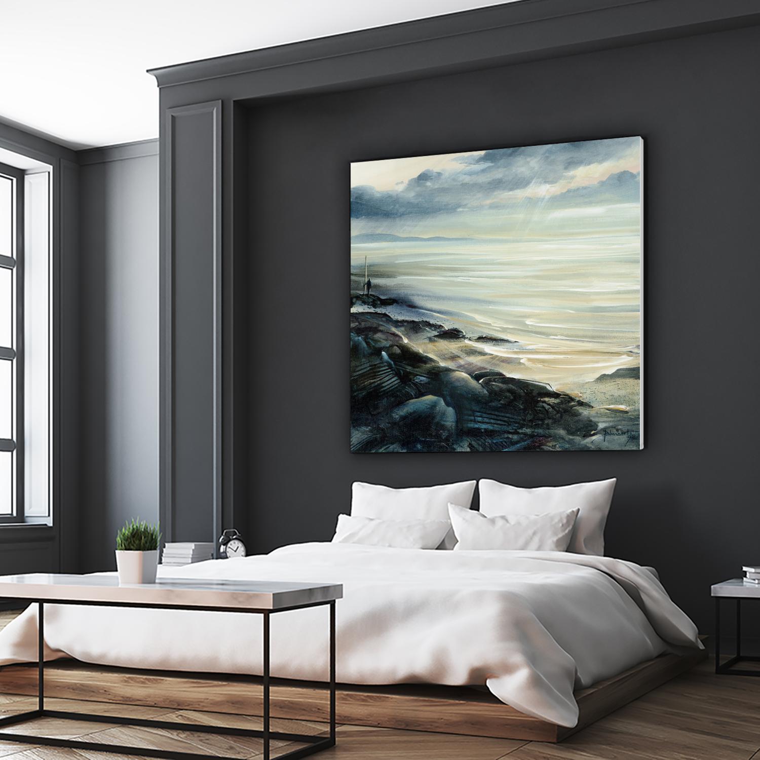 Reflexion by Roland Palmaerts on GIANT ART - grey sea scene