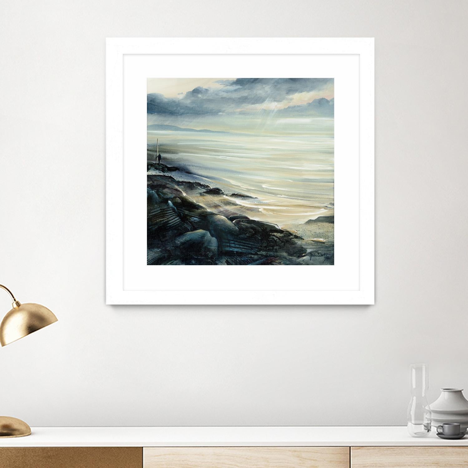 Reflexion by Roland Palmaerts on GIANT ART - grey sea scene