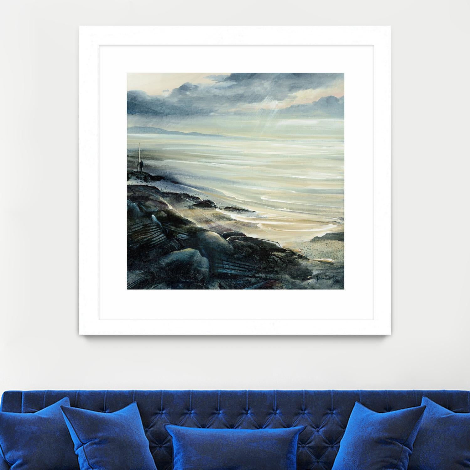 Reflexion by Roland Palmaerts on GIANT ART - grey sea scene