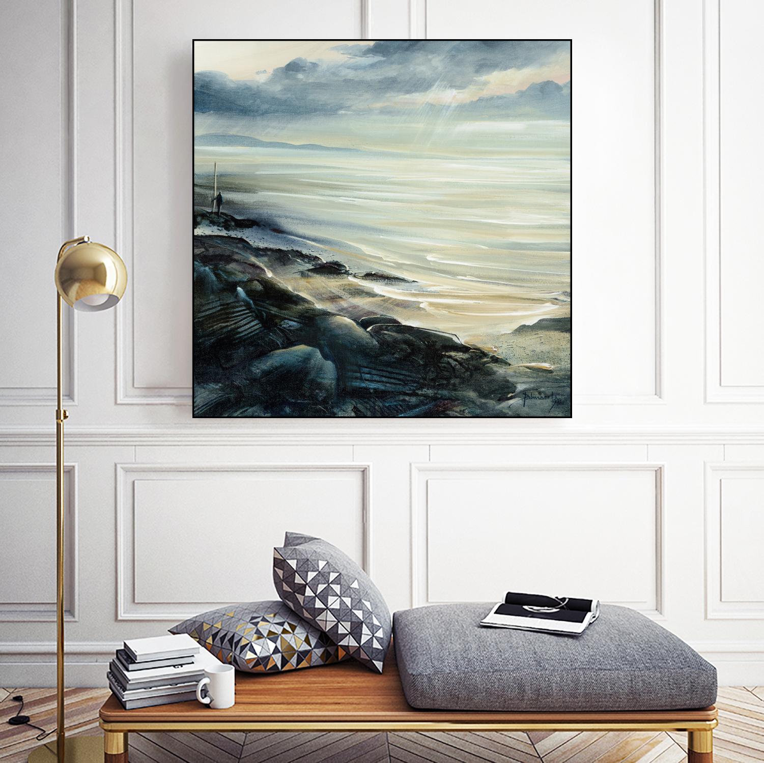 Reflexion by Roland Palmaerts on GIANT ART - grey sea scene