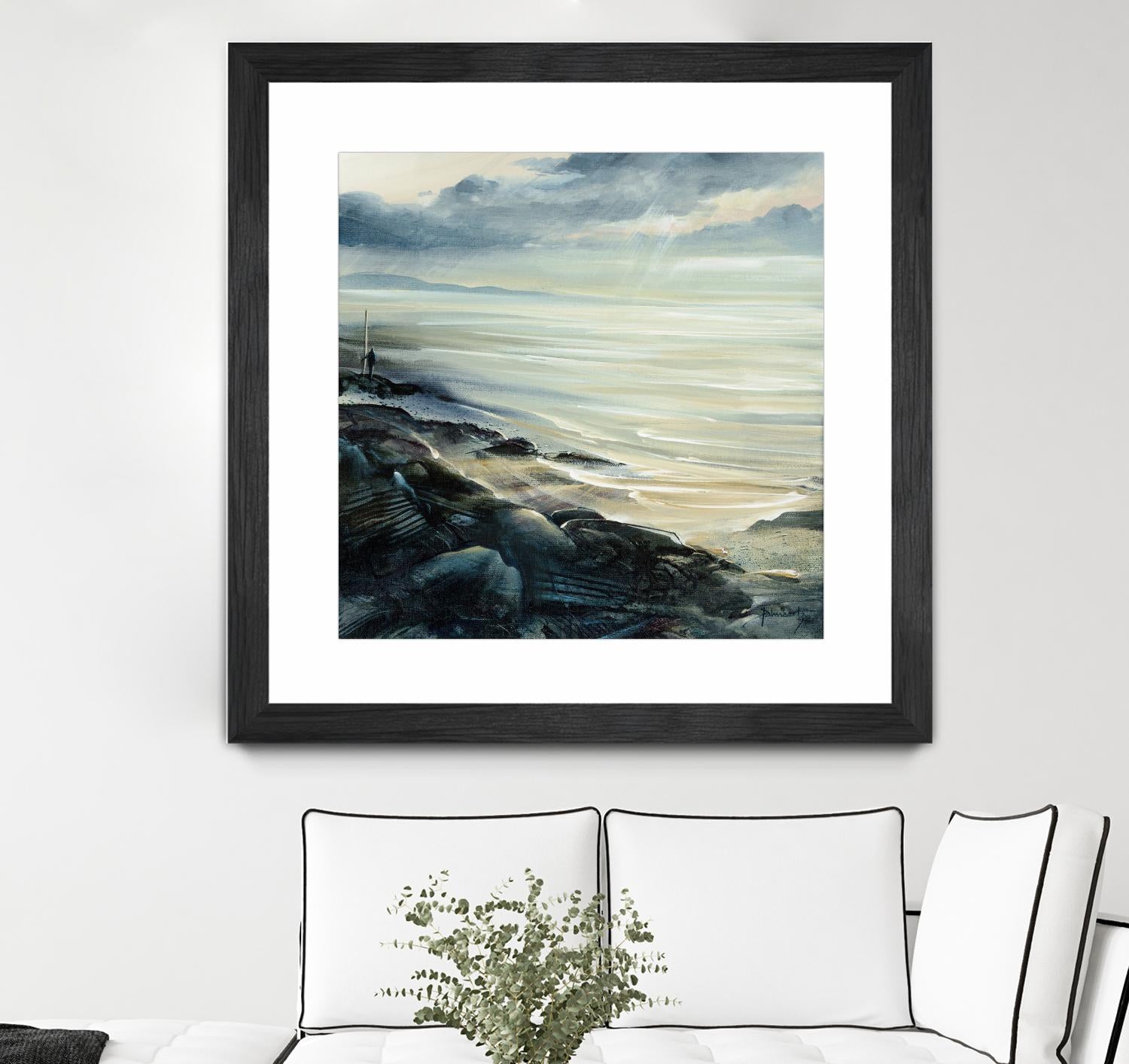 Reflexion by Roland Palmaerts on GIANT ART - grey sea scene