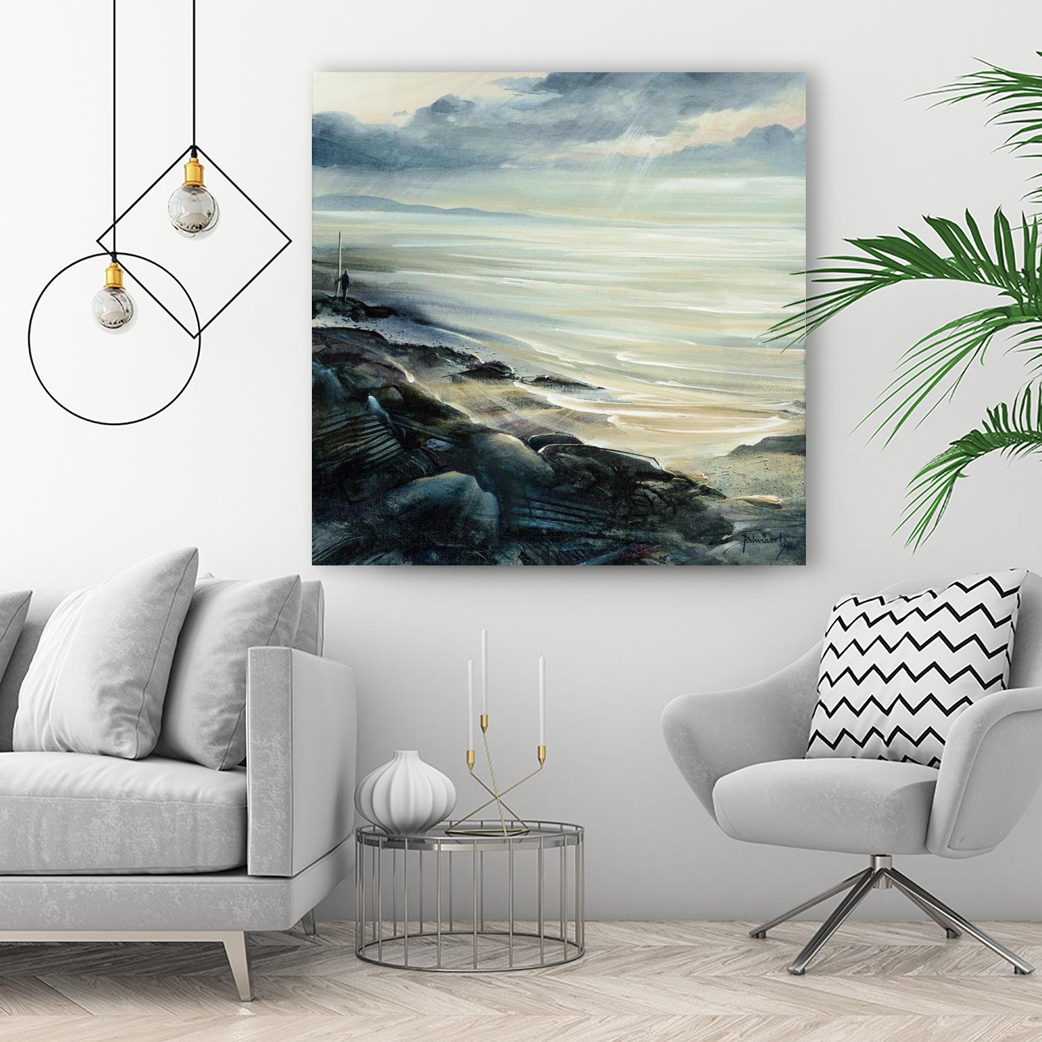 Reflexion by Roland Palmaerts on GIANT ART - blue sea scene québécois