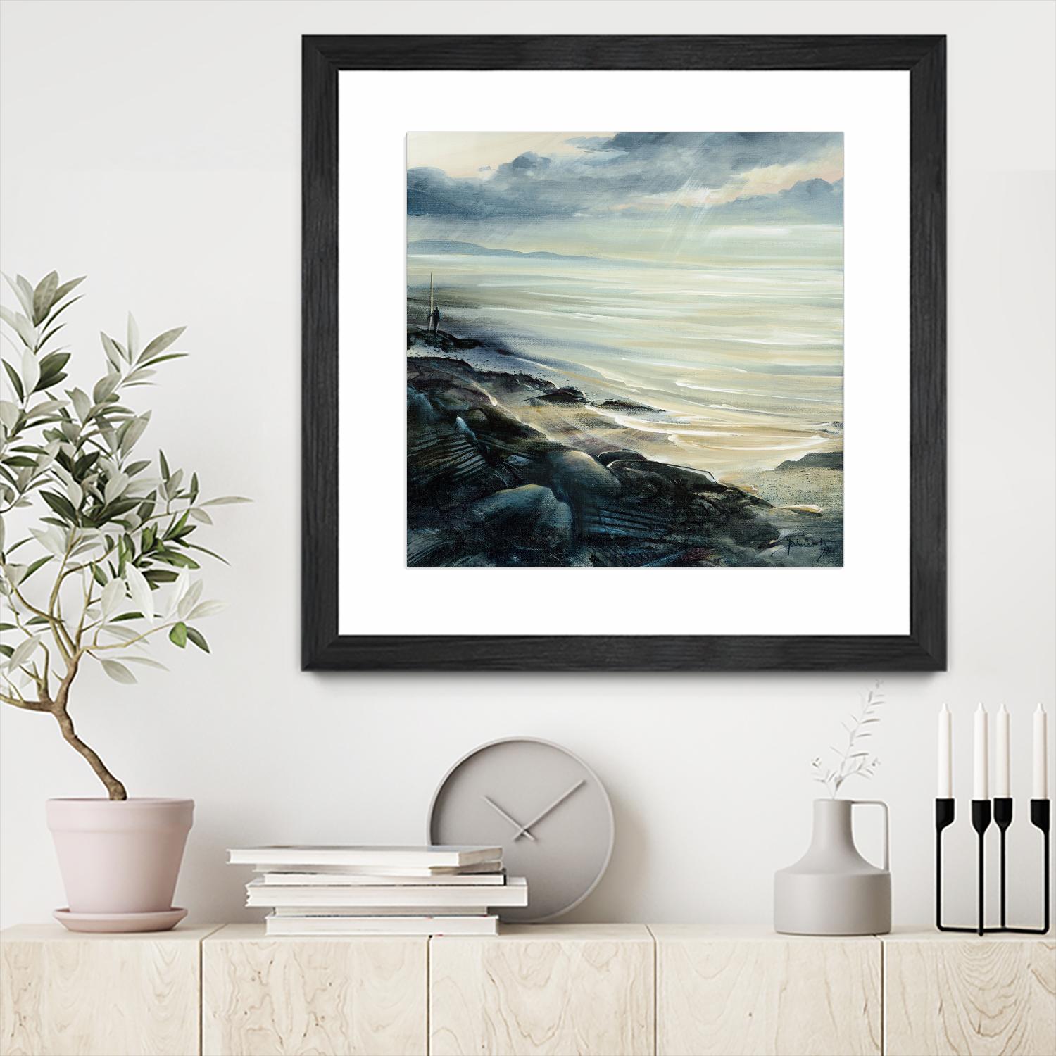 Reflexion by Roland Palmaerts on GIANT ART - grey sea scene