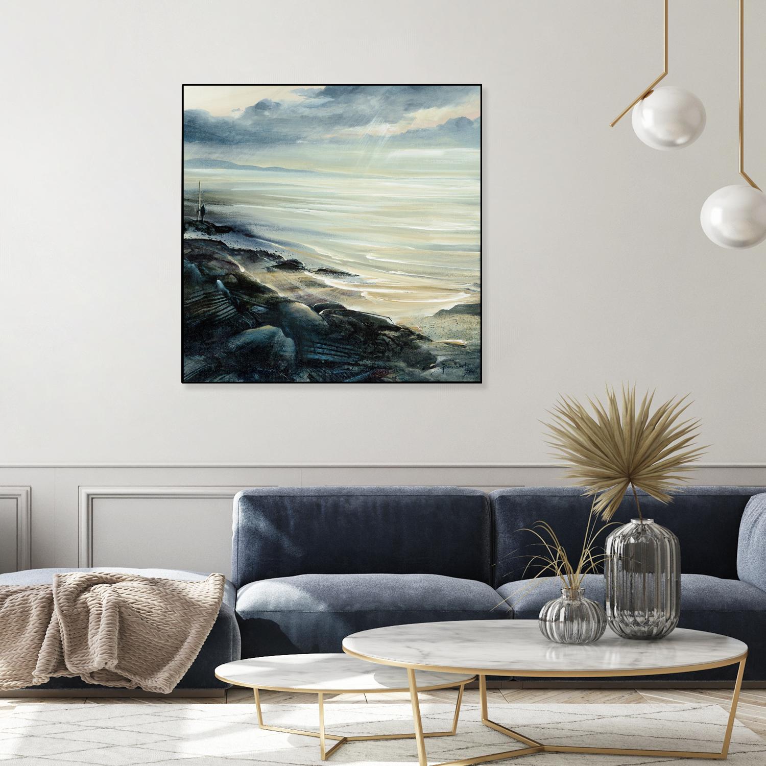 Reflexion by Roland Palmaerts on GIANT ART - grey sea scene