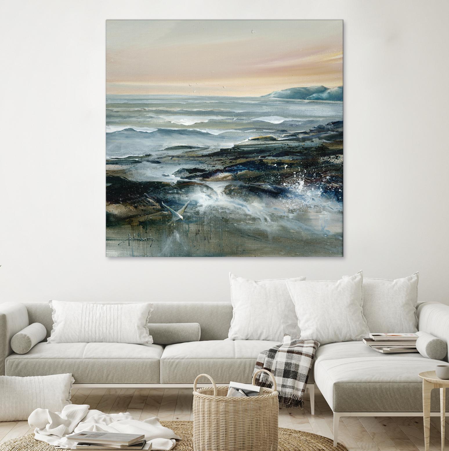 Flaux Flottant by Roland Palmaerts on GIANT ART - grey sea scene