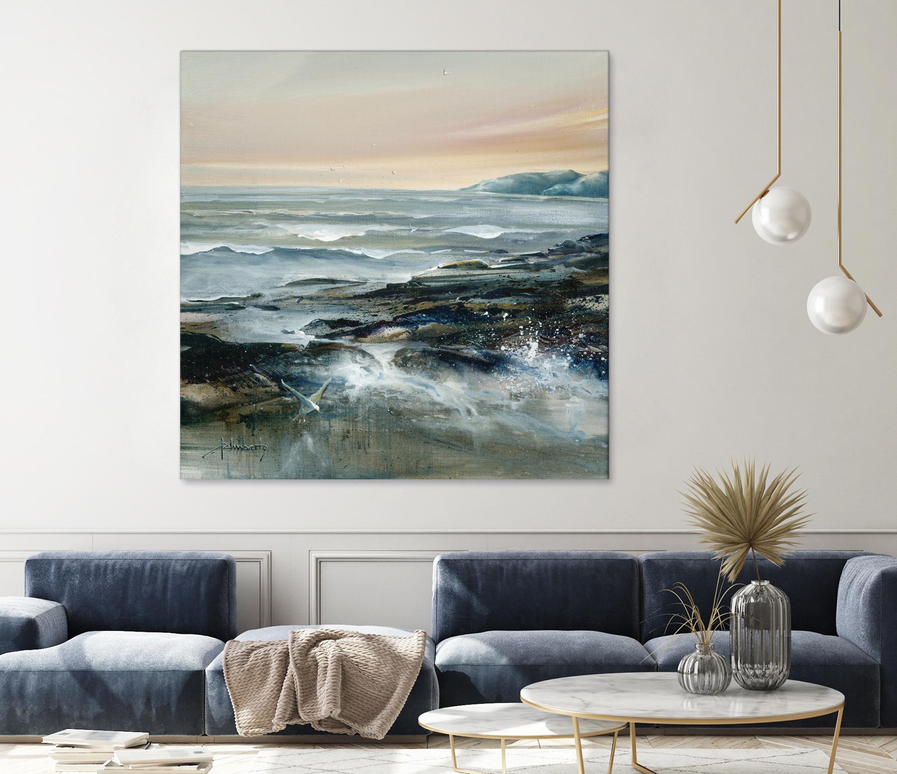 Flaux Flottant by Roland Palmaerts on GIANT ART - grey sea scene