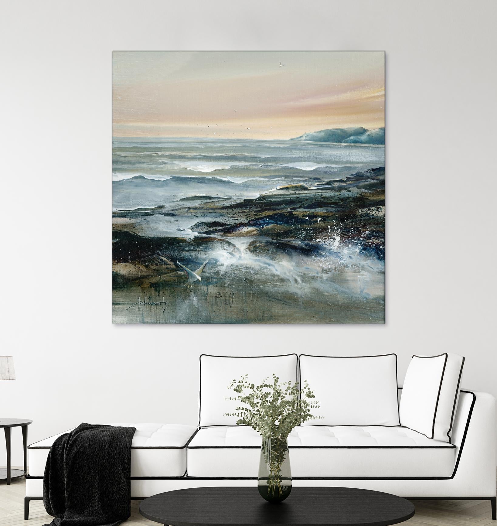 Flaux Flottant by Roland Palmaerts on GIANT ART - grey sea scene