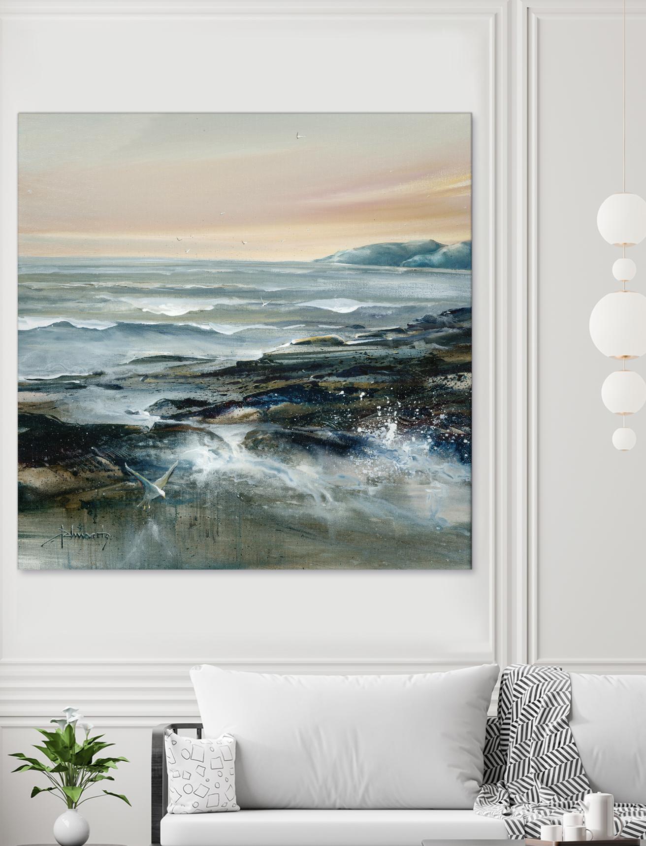 Flaux Flottant by Roland Palmaerts on GIANT ART - grey sea scene