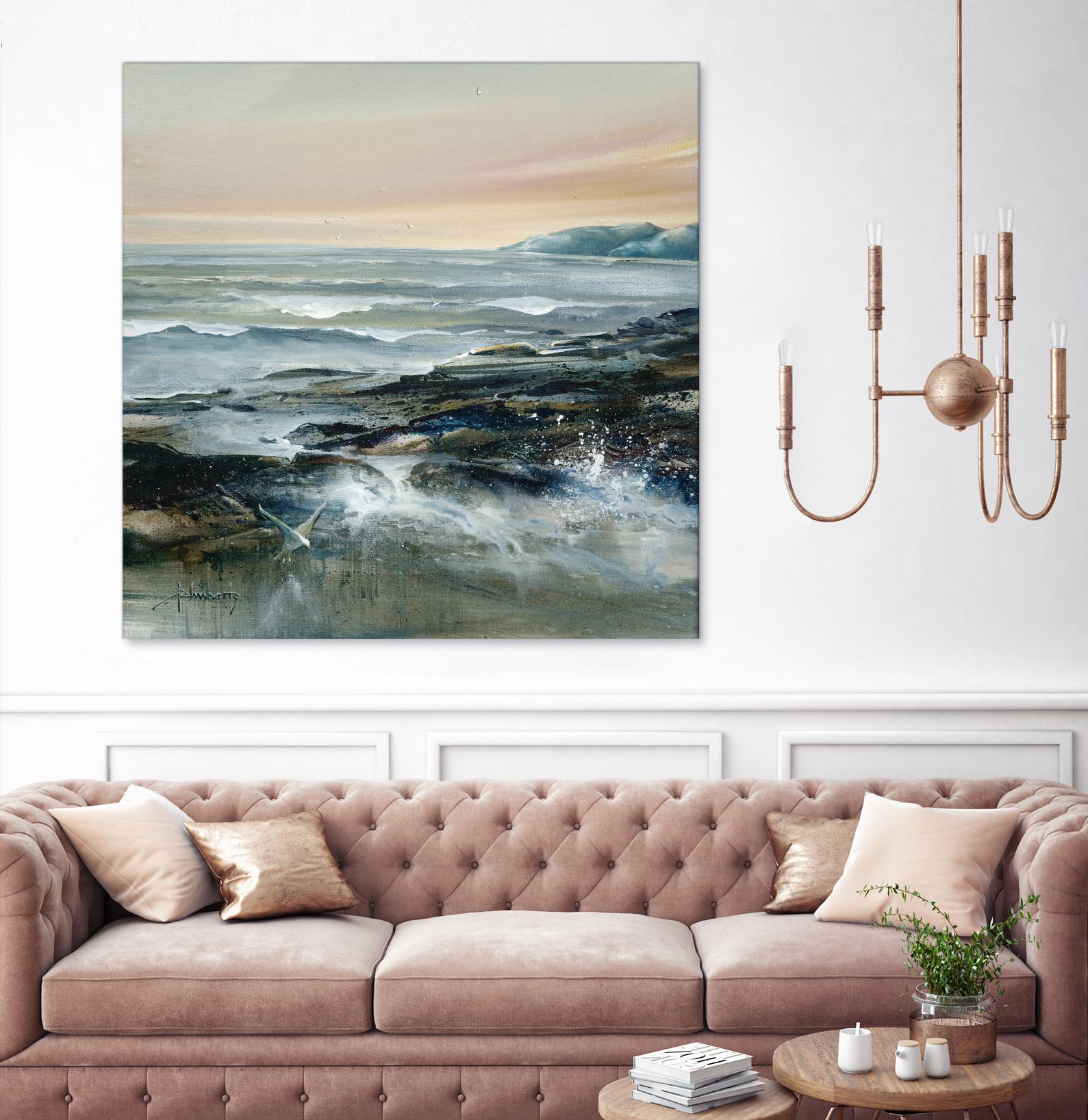 Flaux Flottant by Roland Palmaerts on GIANT ART - grey sea scene