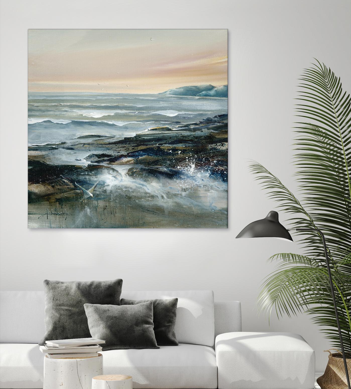 Flaux Flottant by Roland Palmaerts on GIANT ART - grey sea scene