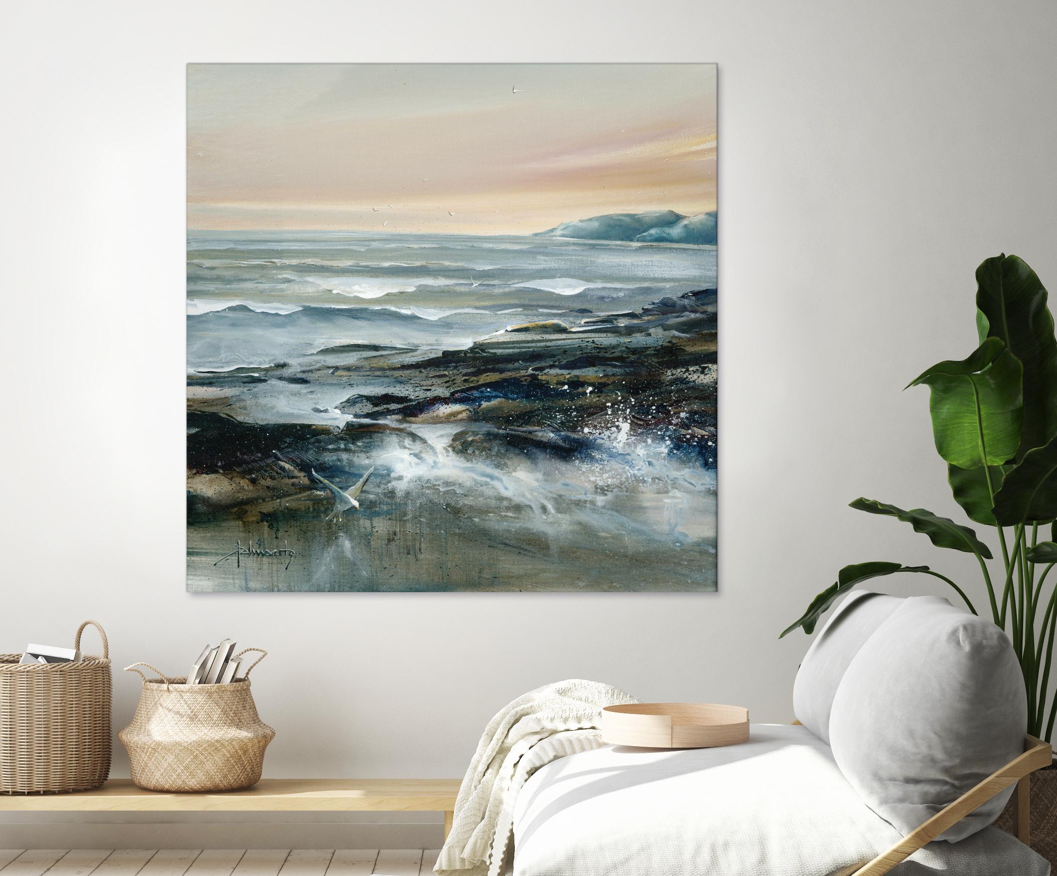 Flaux Flottant by Roland Palmaerts on GIANT ART - grey sea scene