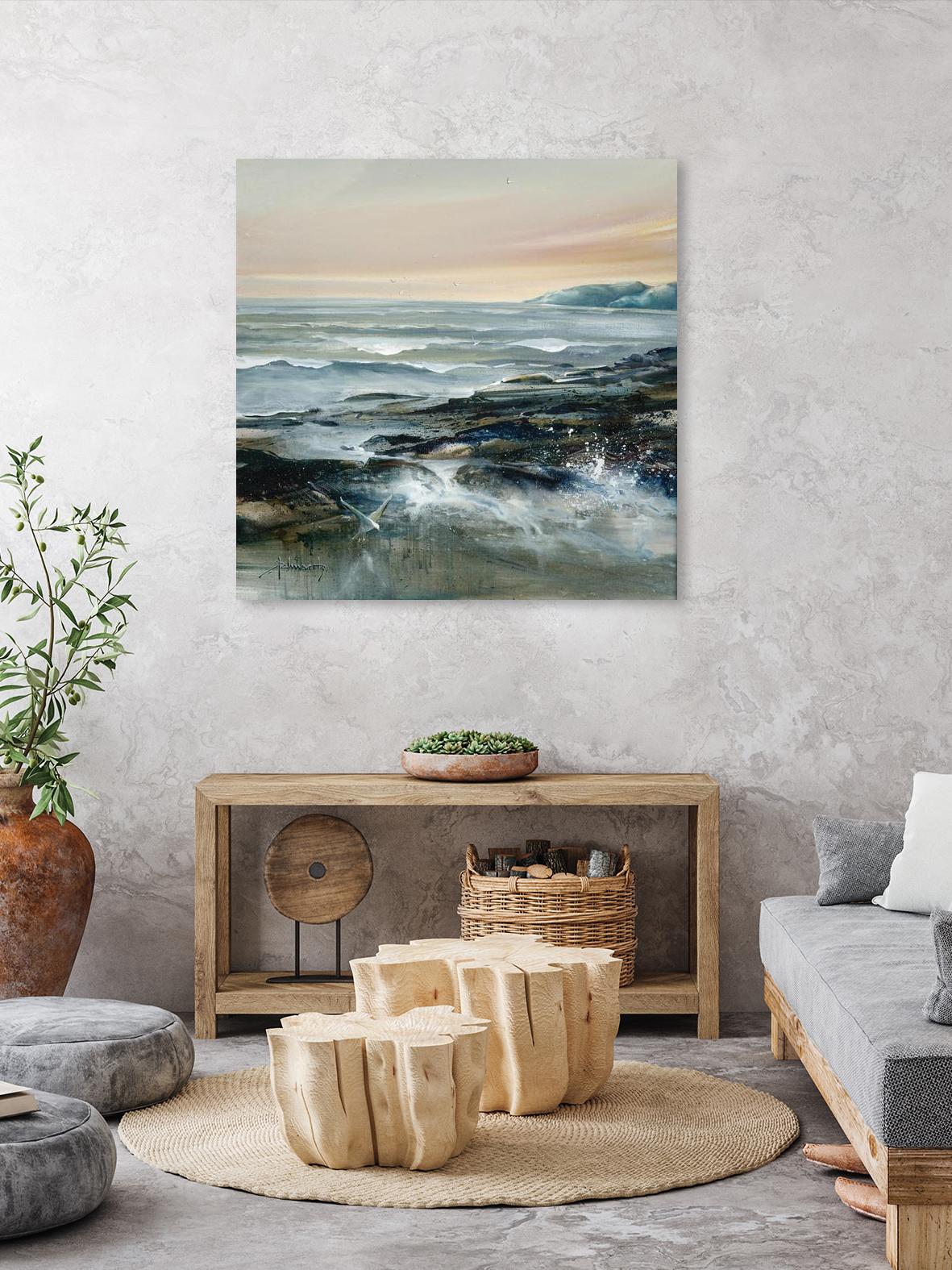 Flaux Flottant by Roland Palmaerts on GIANT ART - blue sea scene québécois