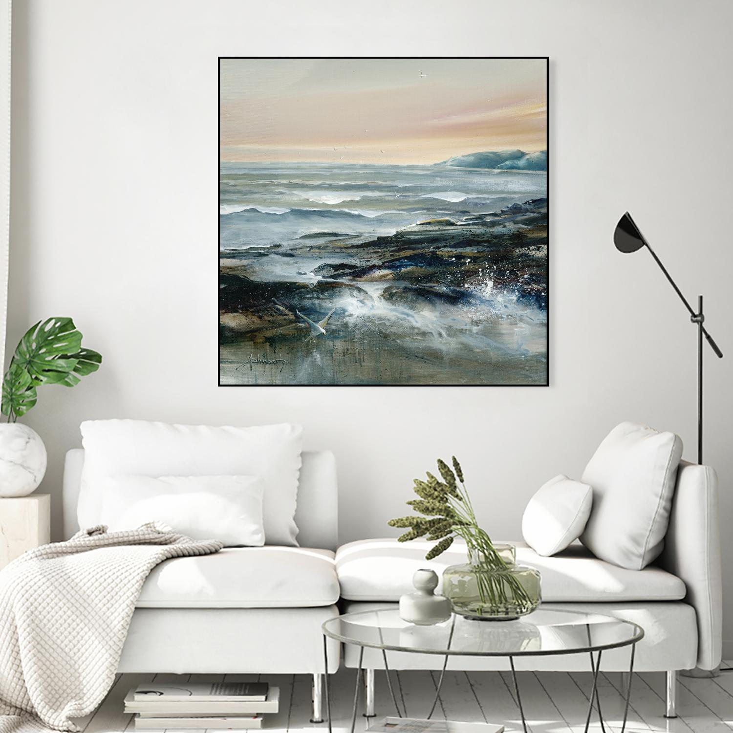 Flaux Flottant by Roland Palmaerts on GIANT ART - grey sea scene