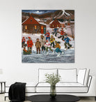 Sur le lac gelé by Nicole Laporte on GIANT ART - red winter scenes