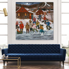 Sur le lac gelé by Nicole Laporte on GIANT ART - red winter scenes
