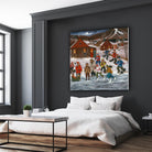 Sur le lac gelé by Nicole Laporte on GIANT ART - red winter scenes