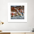 Sur le lac gelé by Nicole Laporte on GIANT ART - red winter scenes