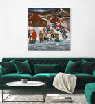 Sur le lac gelé by Nicole Laporte on GIANT ART - red winter scenes