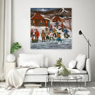 Sur le lac gelé by Nicole Laporte on GIANT ART - red winter scenes