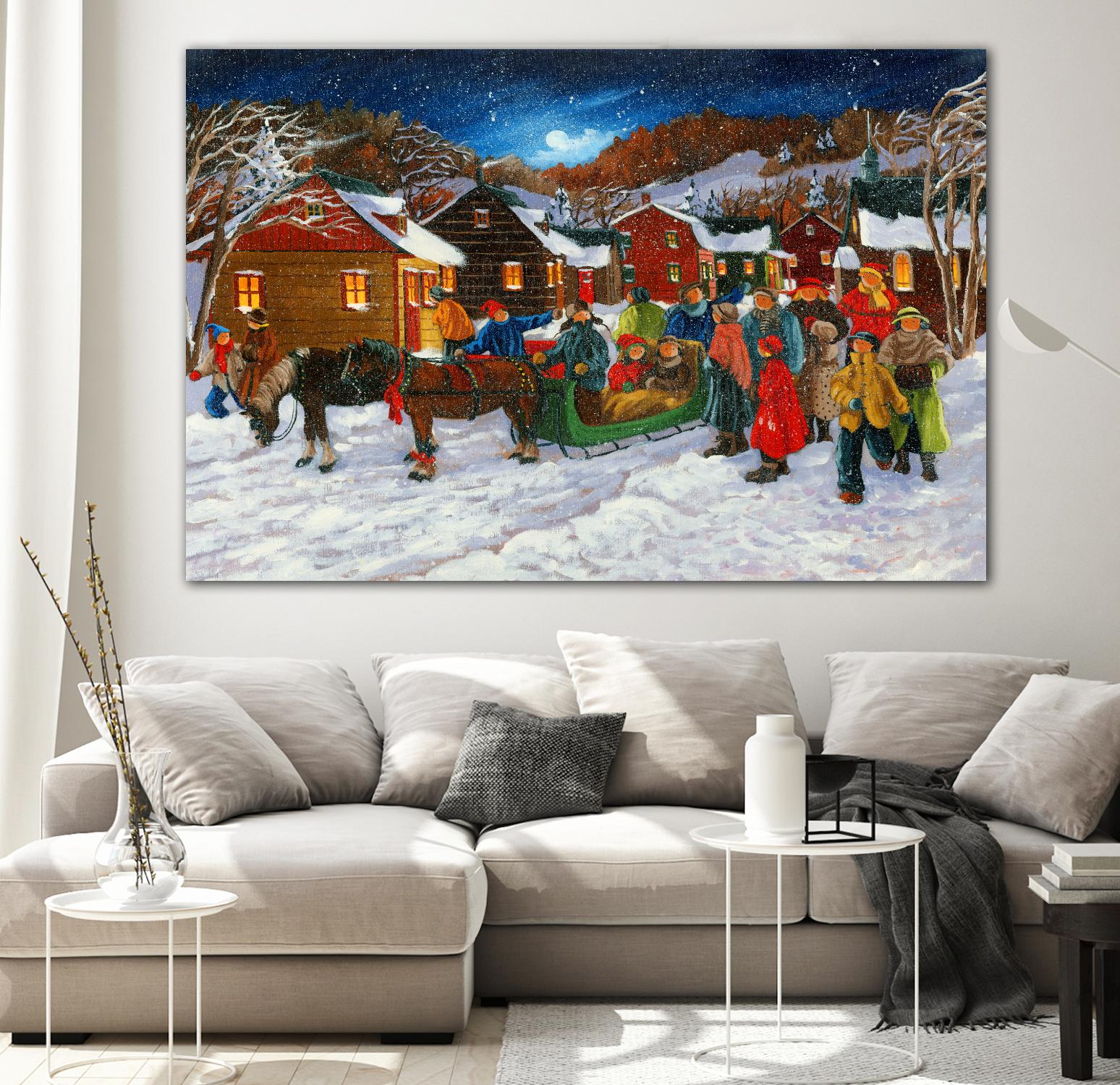 On prend un taxi by Nicole Laporte on GIANT ART - brown winter scenes