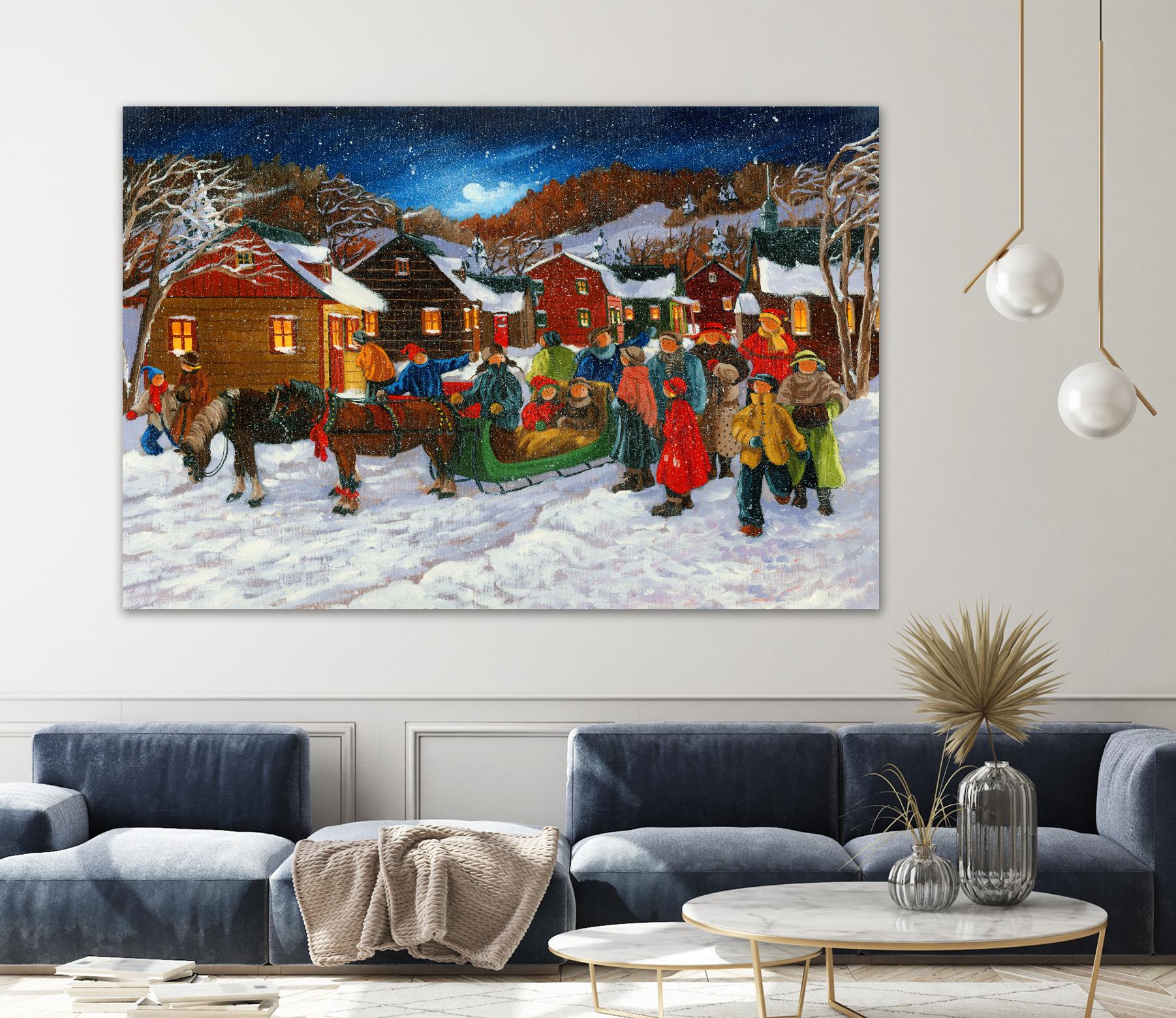On prend un taxi by Nicole Laporte on GIANT ART - brown winter scenes