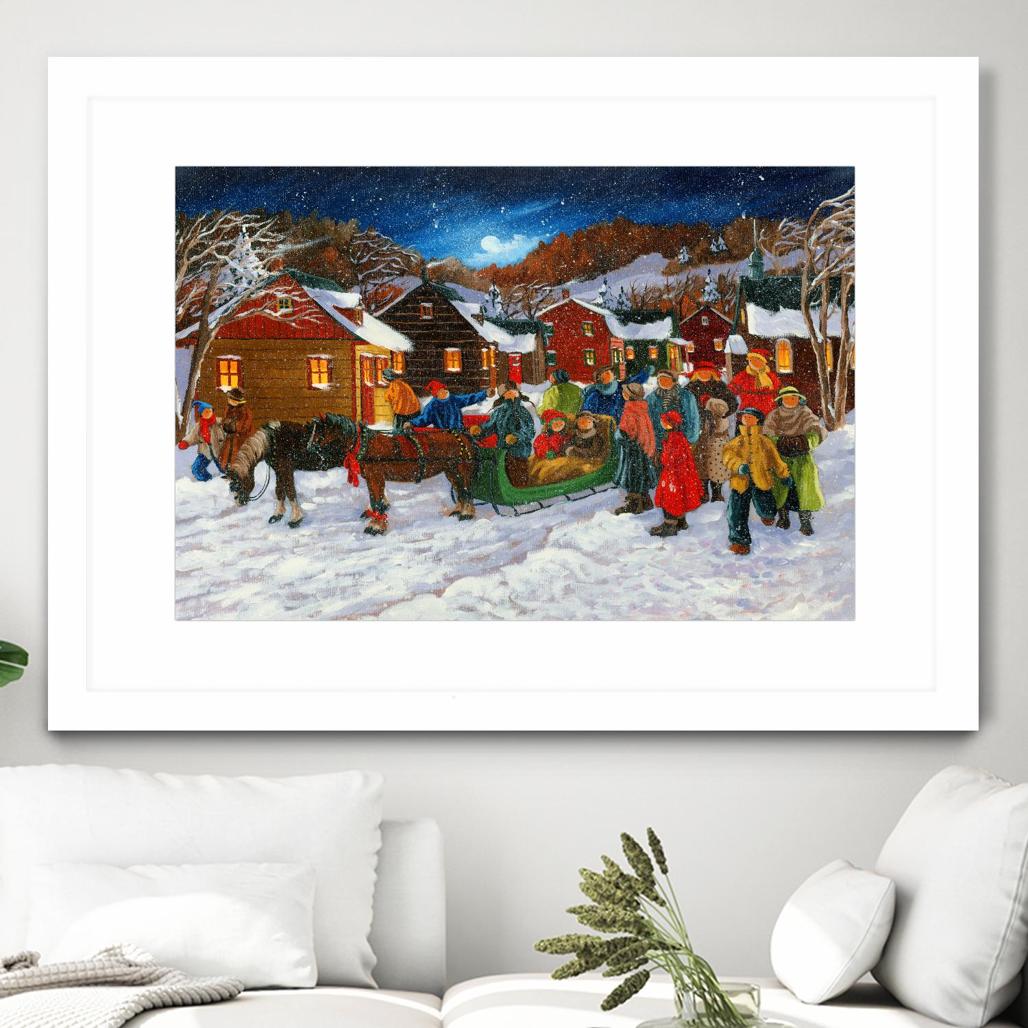 On prend un taxi by Nicole Laporte on GIANT ART - brown winter scenes