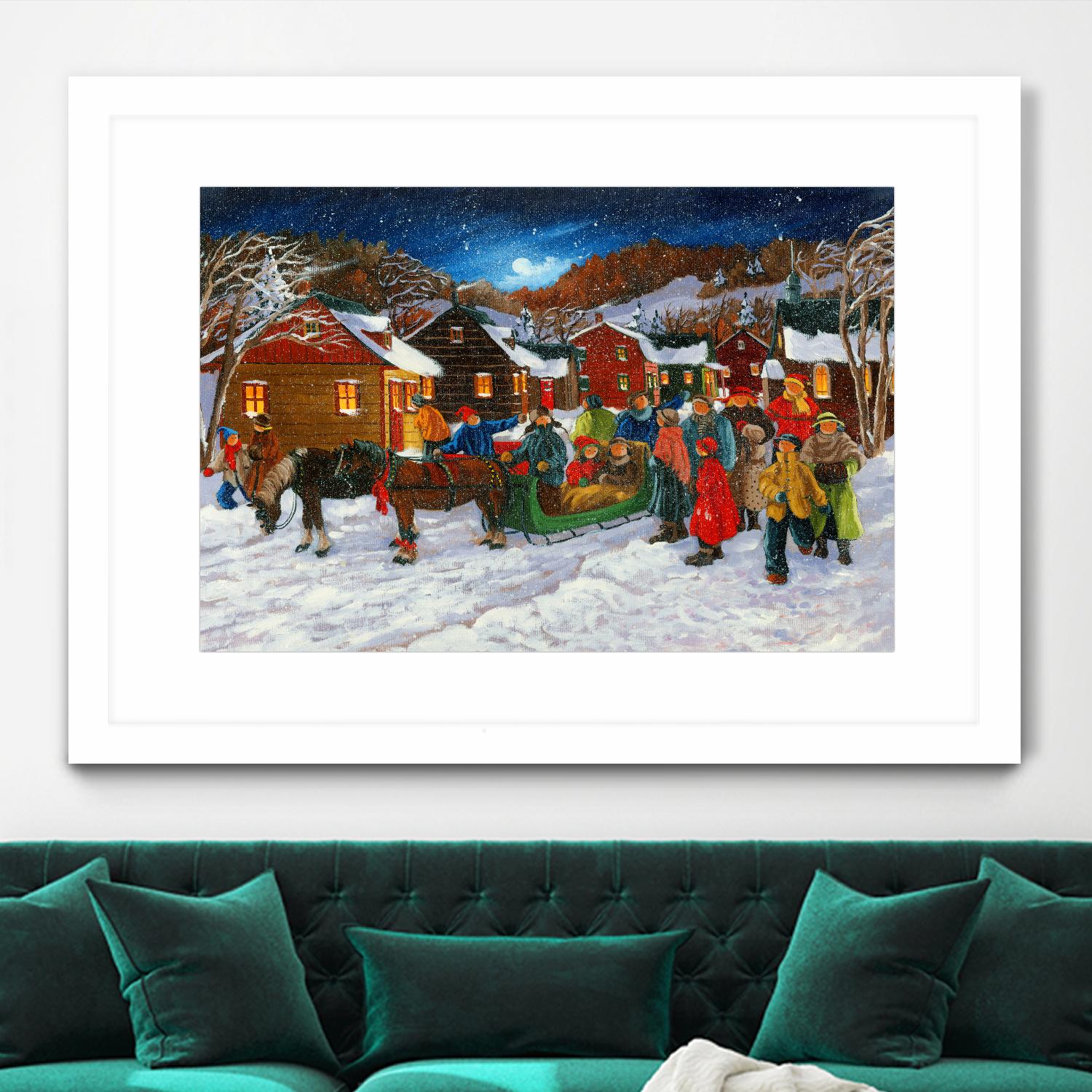 On prend un taxi by Nicole Laporte on GIANT ART - brown winter scenes