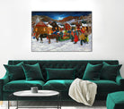 On prend un taxi by Nicole Laporte on GIANT ART - brown winter scenes