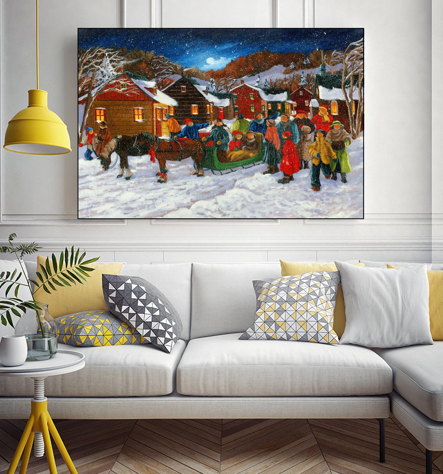 On prend un taxi by Nicole Laporte on GIANT ART - brown winter scenes