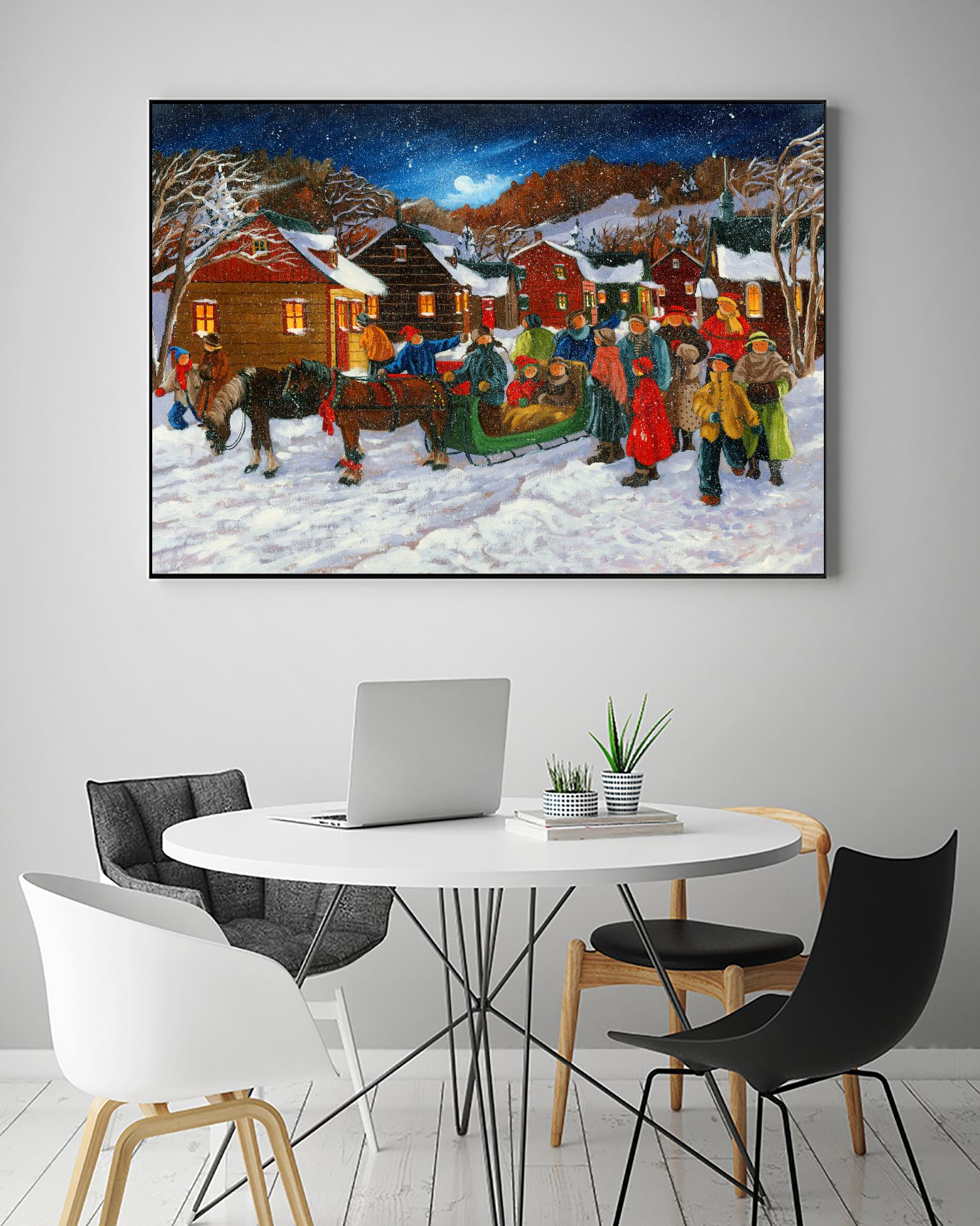 On prend un taxi by Nicole Laporte on GIANT ART - brown winter scenes