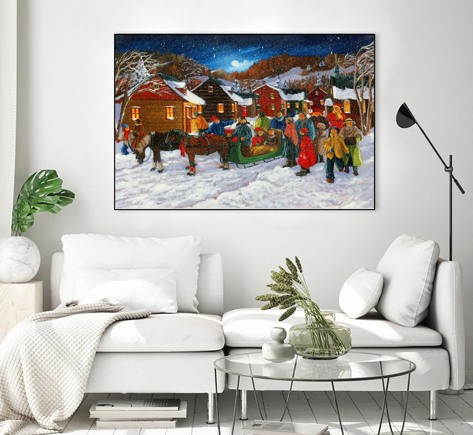 On prend un taxi by Nicole Laporte on GIANT ART - brown winter scenes