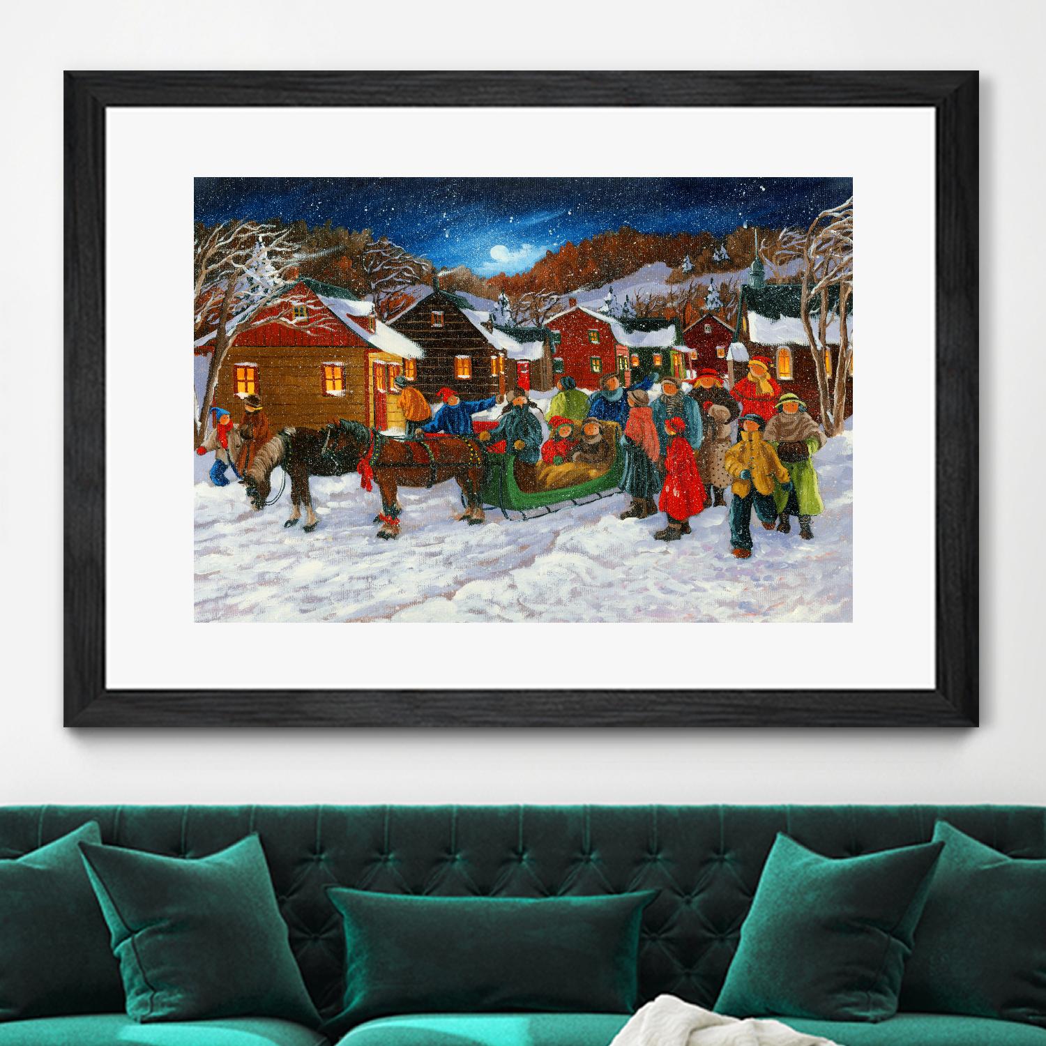 On prend un taxi by Nicole Laporte on GIANT ART - brown winter scenes